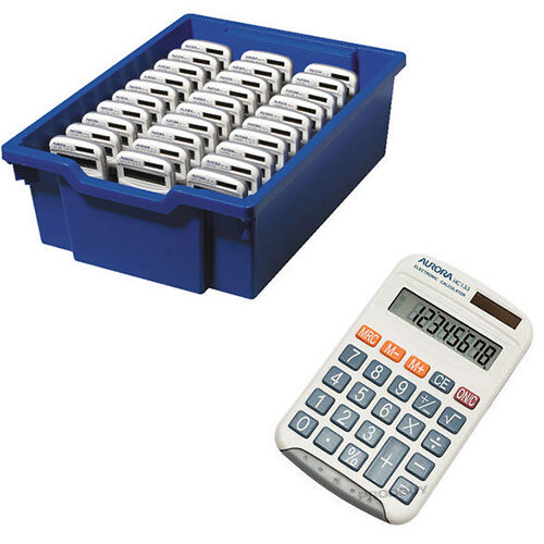 Aurora Class Pack Handheld Calculators and Emulators White HC133 Pack