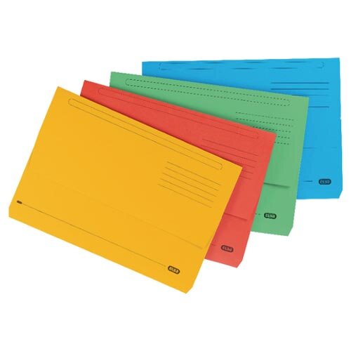 Elba Bright Manilla Foolscap Document Wallet Assorted Pack of 25 - Hunt ...