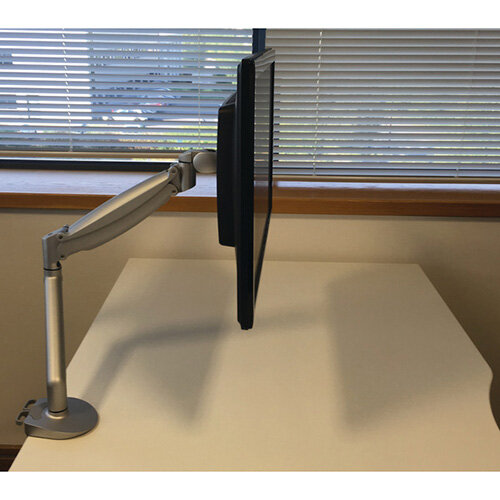 Contour Ergonomics Single Monitor Arm Silver VESA Mount Compatible for