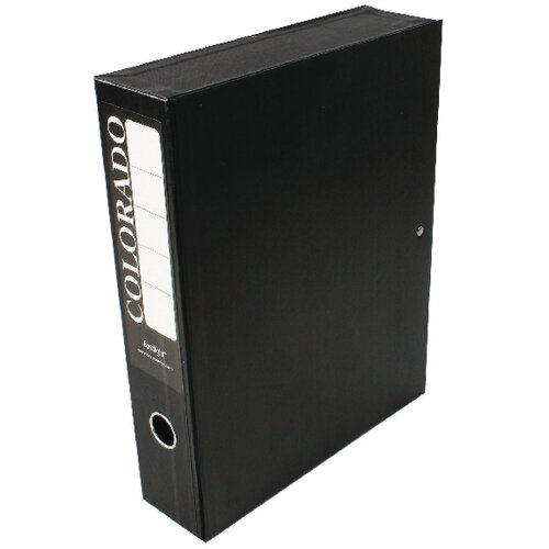 A4 Black Box File Lock Spring 70mm Spine Pack 5 Eastlight Colorado