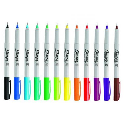 Sharpie Assorted Markers Ultra Fine Pack of 12 S0941891