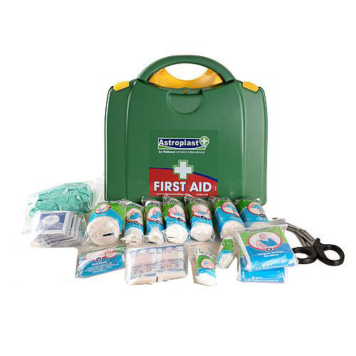 Green Box School Classroom HSA Compliant First Aid Kit Durable, Wall