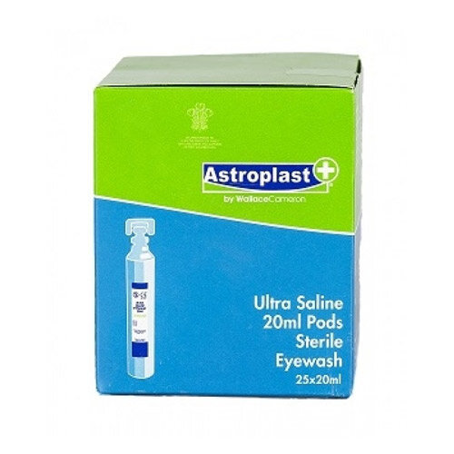 Astroplast Sterile Eye Wash Eye Pods Saline 25 x 20ml Box Single use