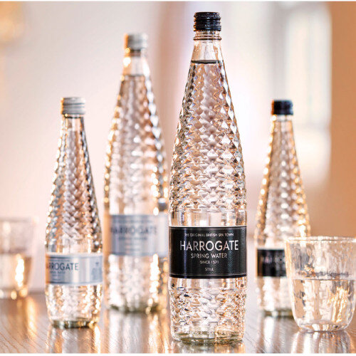 Harrogate Spring Glass Bottled Water Sparkling 750ml Pack of 12 Hunt