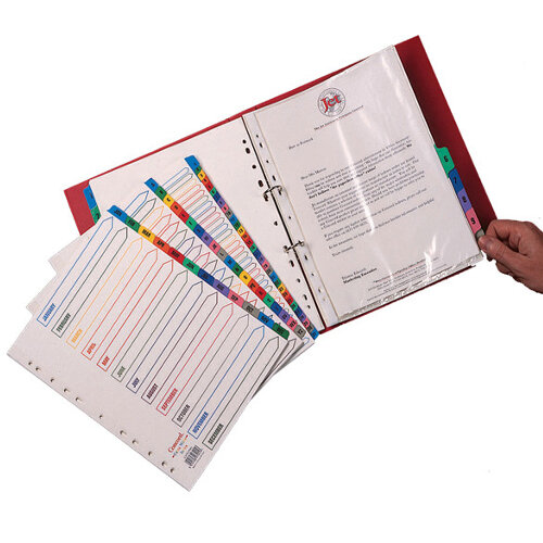 Concord 1-10 Index Extra Wide Europunched Multicolour Tabs A4 - Hunt ...