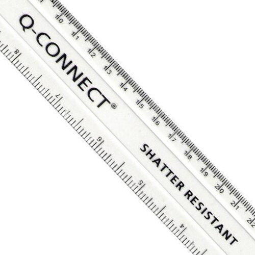 Q-Connect Ruler 300mm (30cm) Clear KF01107 - Hunt Office UK