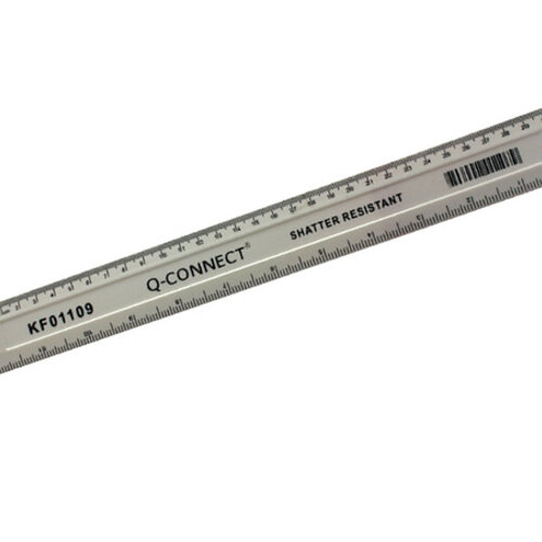 Q-Connect Ruler Shatterproof 300mm White - Hunt Office UK