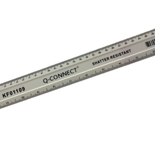 Q-Connect Ruler Shatterproof 300mm White - Hunt Office UK