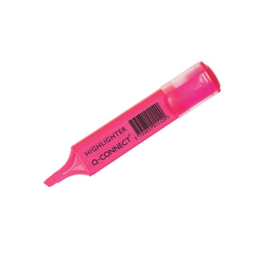 QConnect Highlighter Pens Pink 10 Pack Hunt Office UK
