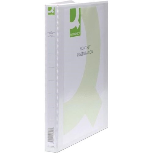 QConnect Presentation 4DRing Binder 16mm A4 White Hunt Office UK