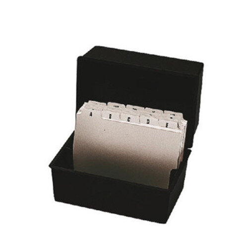 Q-Connect Black Card Index Box 5x3 Inches KF10001
