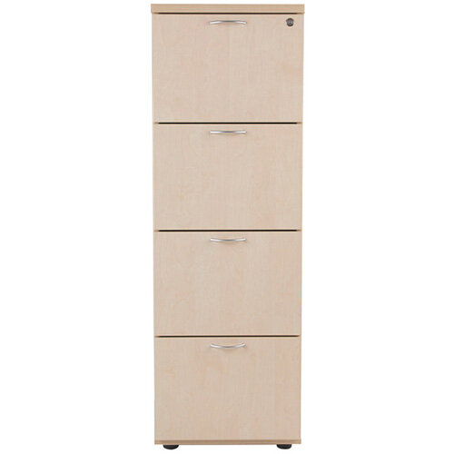 Wooden 4 Drawer Filing Cabinet Maple Jemini Kf71960 Huntoffice Co Uk