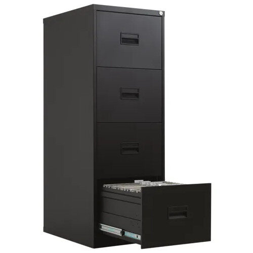 Talos 4 Drawer Steel Filing Black KF78770 Hunt Office UK