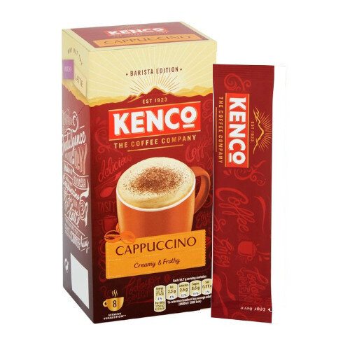 Kenco Cappuccino Instant Sachet Pack of 8 4019274 Hunt Office UK