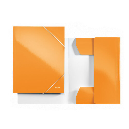 Leitz WOW 3 Flap Folder A4 Orange Pack of 10 39820044 Hunt Office UK
