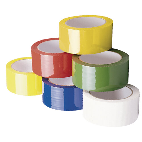 Yellow Polypropylene Packing Tape 50mm x 66m Pack of 6 Hunt Office UK