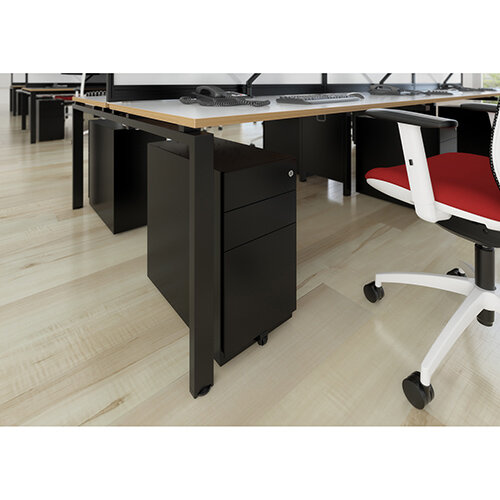 Bisley Slimline Steel Pedestal 300mm Wide - Blue - Hunt Office UK