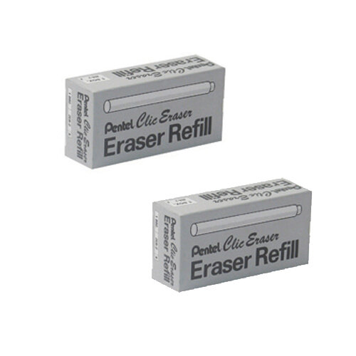 Pentel Eraser Clic Refill 12 Eraser Per Box 2 Boxes (24 Erasers In