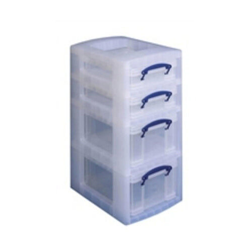 Really Useful Mobile Storage Unit With Removable Boxes Clear St2x9