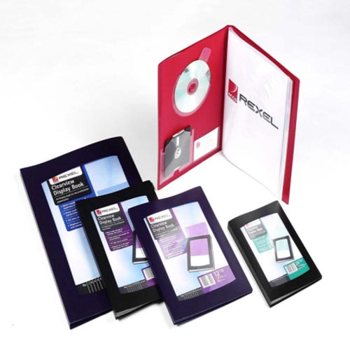 Rexel Clearview Display Book A5 24Pocket Black 10410BK Hunt Office UK