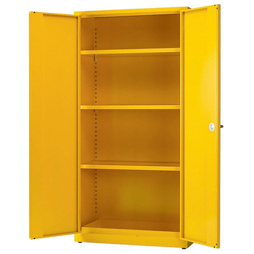 Hazardous Substance Storage 72x48x18 inch c/w 3 Shelf Yellow