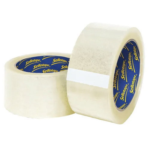 6-Pack Clear Packaging Tape – 50mm X 66m Per Roll, Brown Box Tape By EDS