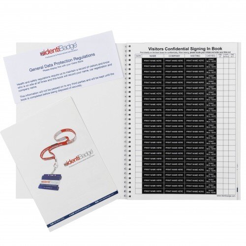 Identibadge GDPR Visitor Book Refill IBRGDPR Hunt Office UK