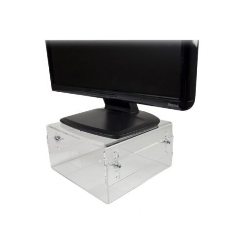 Neomounts by Newstar Height AdjustableTransparent Monitor Stand (Clear