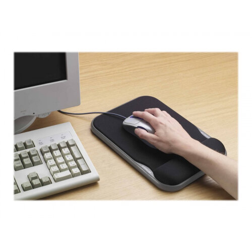 Kensington Sports Contour Gel Mouse Wrist Pad Mouse pad with wrist pillow black Hunt Office UK