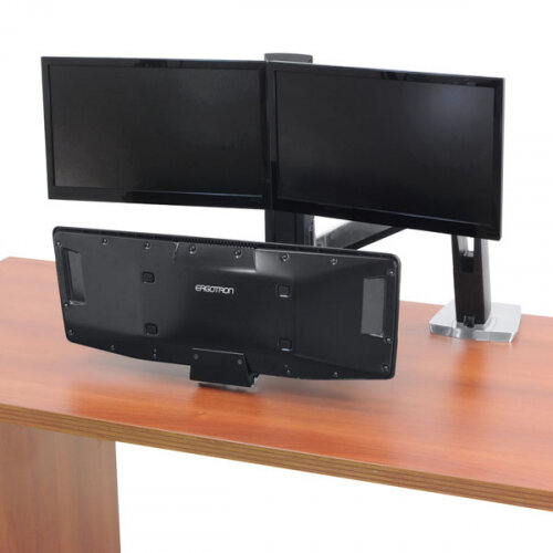 Ergotron WorkFitA with Suspended Keyboard, Dual Stand (tray