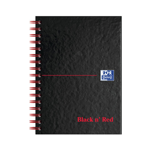 Black N Red A4 Wirebound Book Ruled And Perforated 140 Pages Matt Black L66075 Pack 5 293981 - View #10