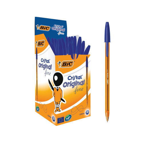 Bic Cristal Pen Fine Blue 872730 Hunt Office UK