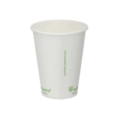 Go-Pak Single Wall Coffee Cup 12oz PLA Lined 20x50 Cups White (Pack of ...