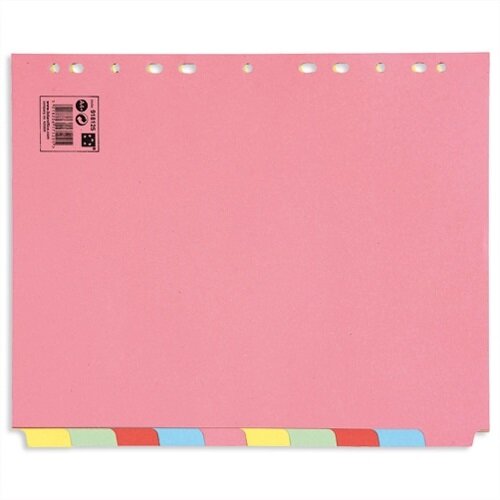 10 Part Extra Wide Subject Dividers A4 Assorted 5 Star - Hunt Office UK