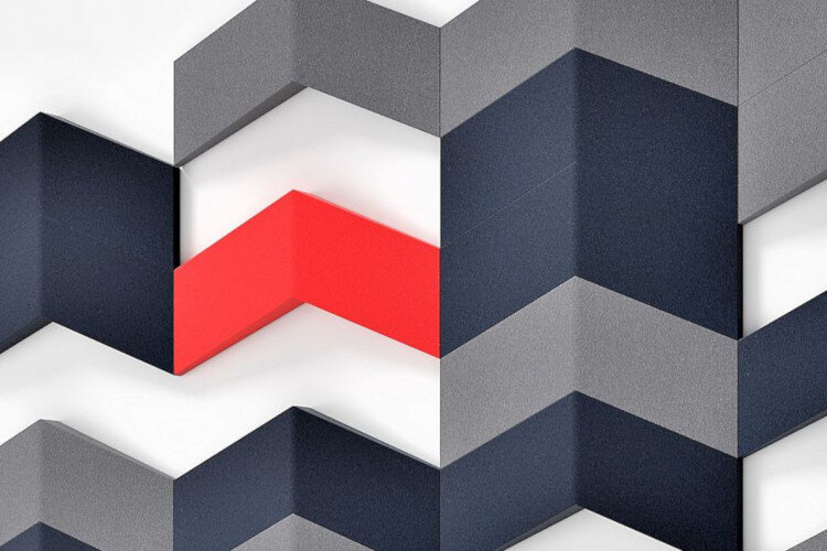 Fluffo SOFT Acoustic Wall Panel - Chevron - Hunt Office UK