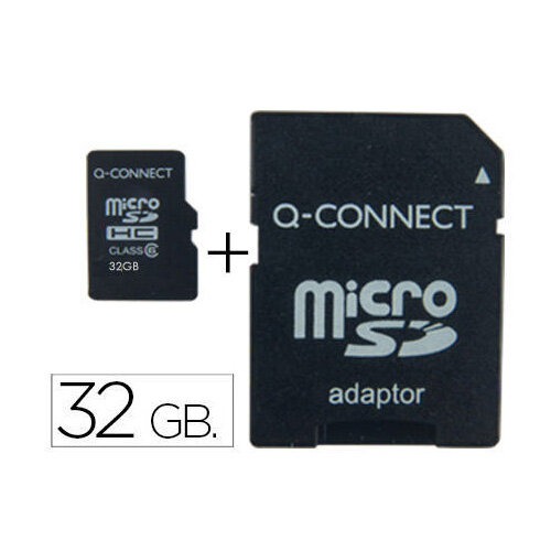 QConnect Micro SDHC Card 32GB Class 10 With SD Adaptor KF16013 Hunt