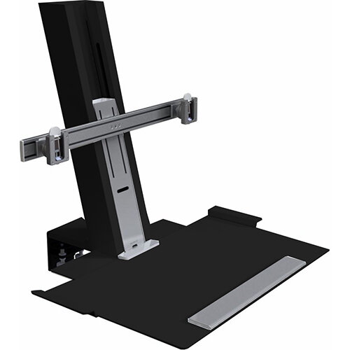 Humanscale QuickStand HeightAdjustable Dual Monitor Sit/Stand Workstation Black QSBC30 Hunt