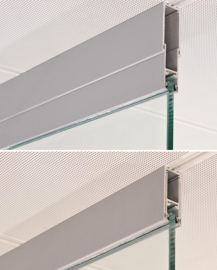 SAS System 8000i Single Glazed Frameless Partitioning System Hunt