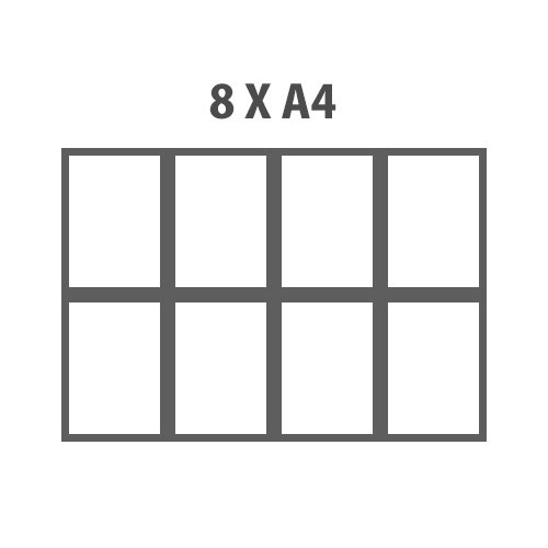 Franken Flat Display Cases ValueLine White 8 x A4 FSA8 Hunt
