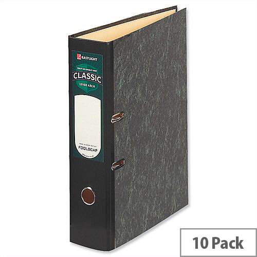 Rexel Classic Foolscap Cloudy Grey Lever Arch File Pack of 10 Rexel Classic Foolscap Cloudy Grey Lever Arch File Pack of 10