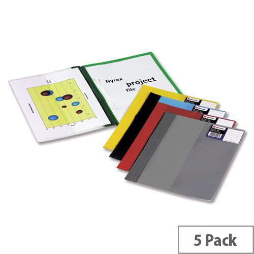 A4 Blue Project Flat File Semi Rigid Plastic Clear Front Pack 5 Rexel Nyrex A4 Blue Project Flat File Semi Rigid Plastic Clear Front Pack 5 Rexel Nyrex