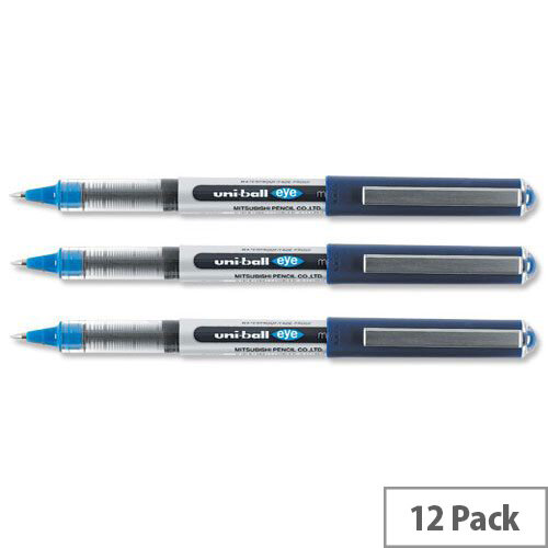 Uni-Ball Eye Micro UB150 0.2mm Line Blue Rollerball Pens (Pack 12) 9000501