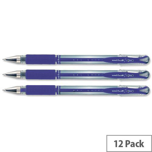 Uni-ball UM151S SigNo Gel Rollerball Comfort Blue UM151BLU Pack 12