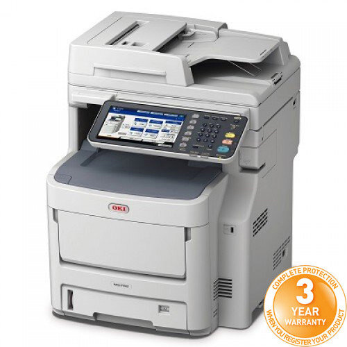 OKI MC760dnfax A4 Colour Multifunction LED Laser Printer Duplex Network Fax OKI MC760dnfax A4 Colour Multifunction LED Laser Printer Duplex Network Fax