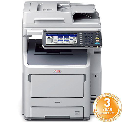 OKI MB770dnfax Mono Multifunction Laser Printer A4 Duplex Network Fax