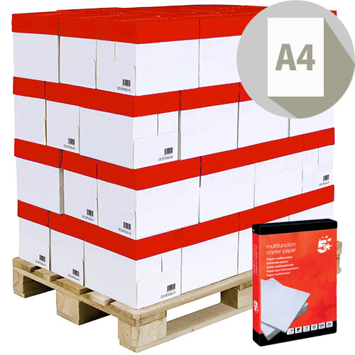 5 Star Office A4 Paper 80gsm Pallet pack 240 x 500 Sheets 5 Star Office A4 Paper 80gsm Pallet pack 240 x 500 Sheets