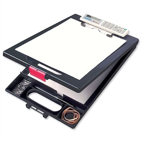 Stewart Superior Clipcase A4 Clipboard Black - with Calculator Stewart Superior Clipcase A4 Clipboard Black - with Calculator