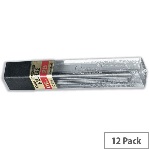 Pentel C505 2B Refill Lead 0.5mm Tube of 12 x 2B - 12 Tubes Pentel C505 2B Refill Lead 0.5mm Tube of 12 x 2B - 12 Tubes