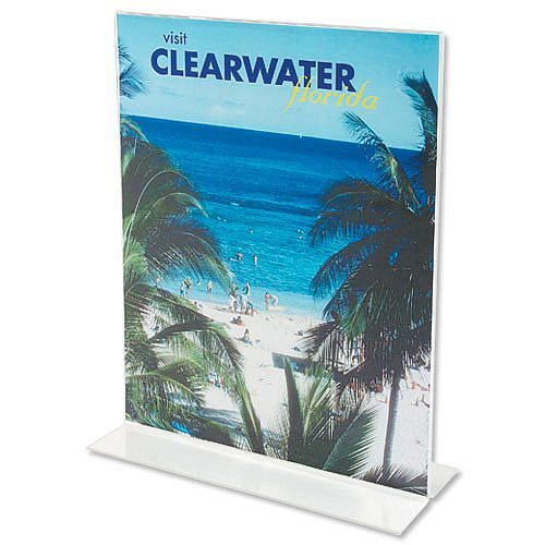 A4 Table Sign Holder Portrait Double Sided Deflecto