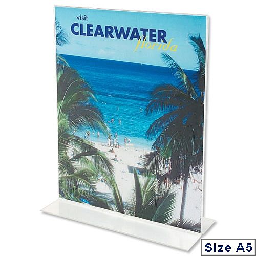 A5 Table Sign Holder Portrait Double Sided Deflecto